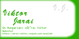 viktor jarai business card